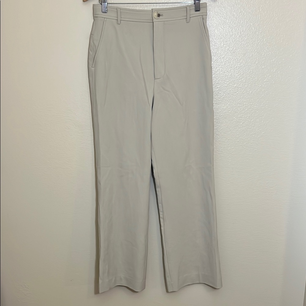 Zara Tan Chinos High Rise Classic Straight Leg Pants